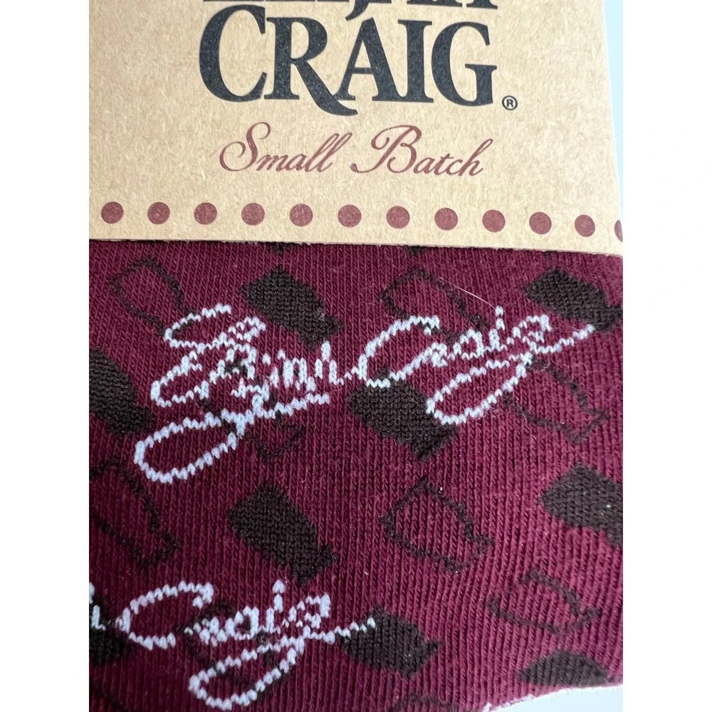 Elijah Craig Bourbon Barware Set‎ Jiggers Syrup Socks Towel Maroon White New A71